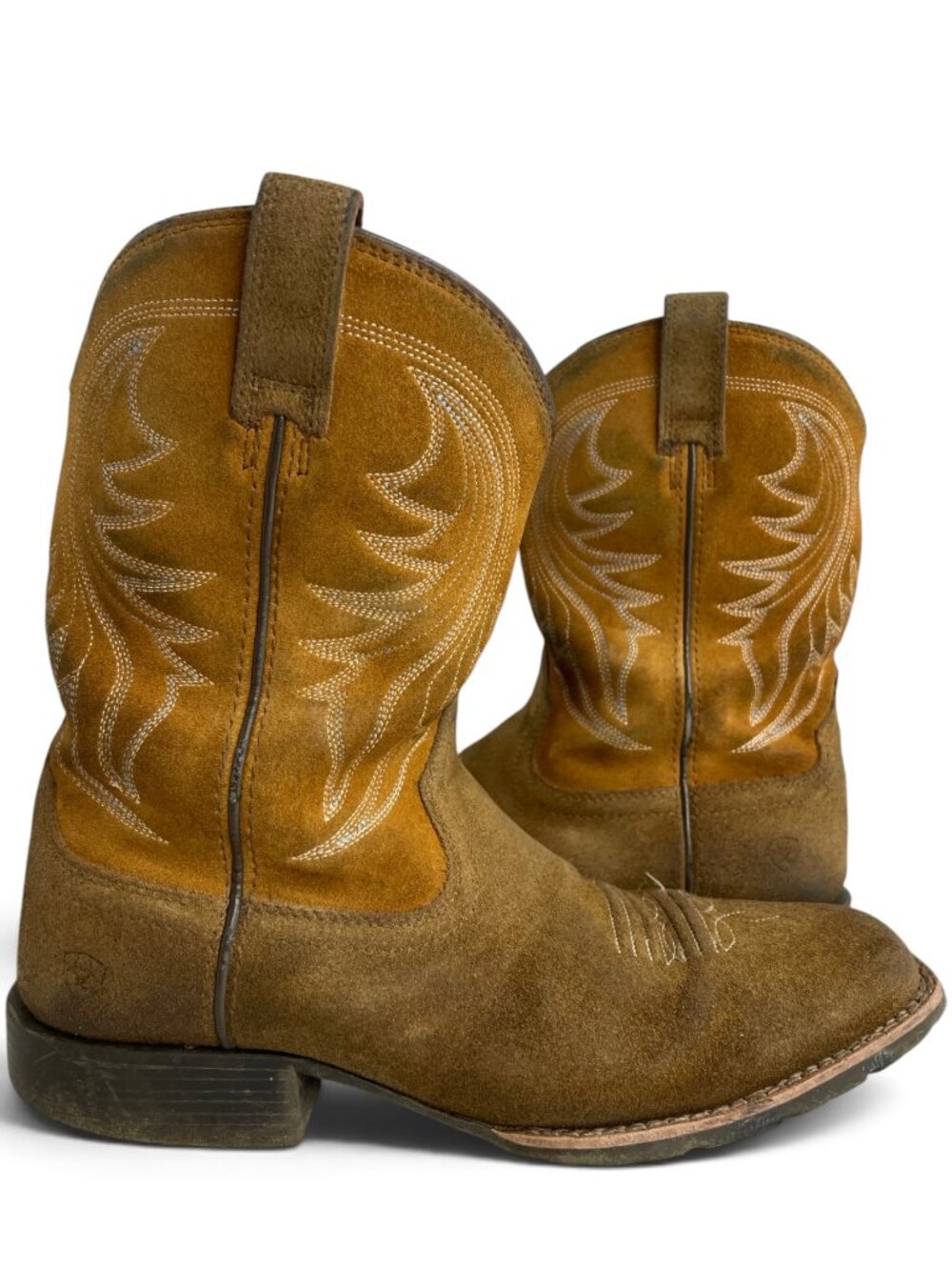 Ariat Suede Leather Cowboy Western Boots Kids Big Boys Size 5